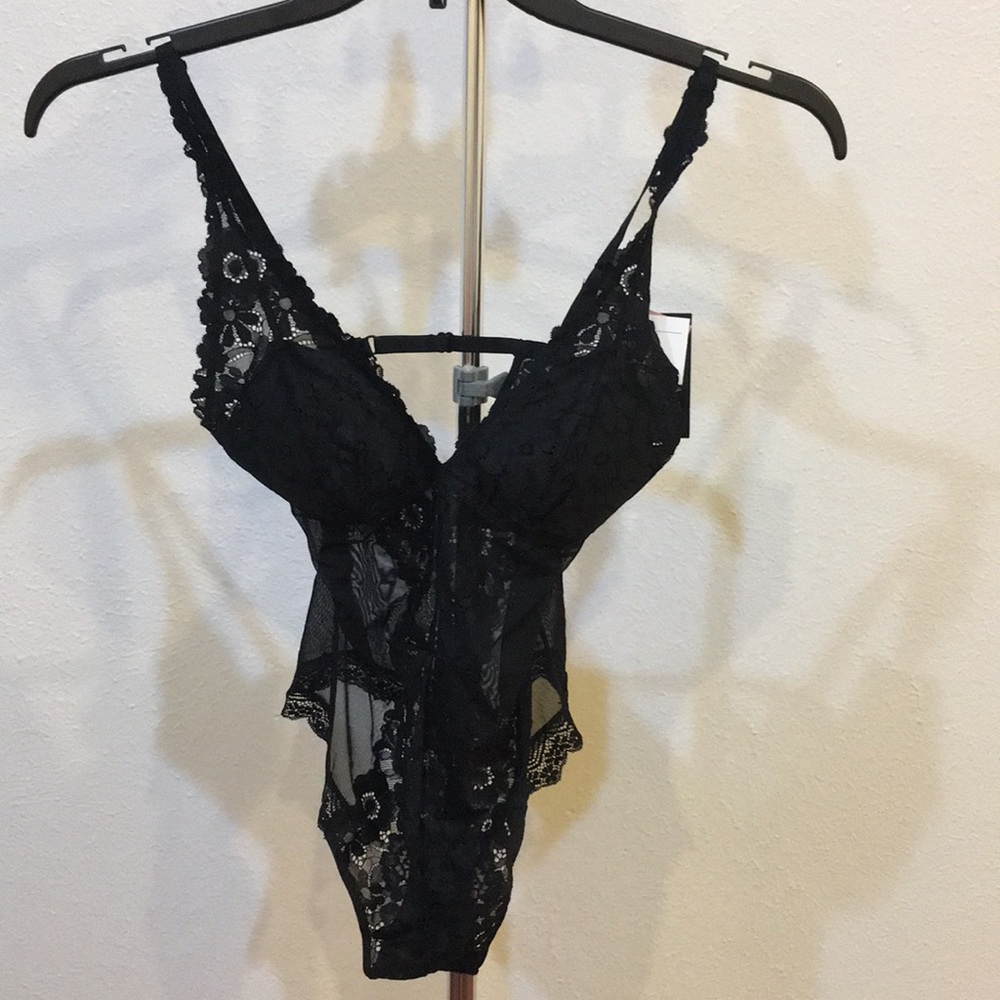 H&M black laced bodysuit